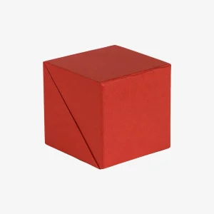 Biorazgradiva sklopiva kocka Block - crvena zatvorena