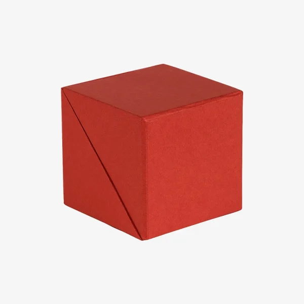 Biorazgradiva sklopiva kocka Block - crvena zatvorena