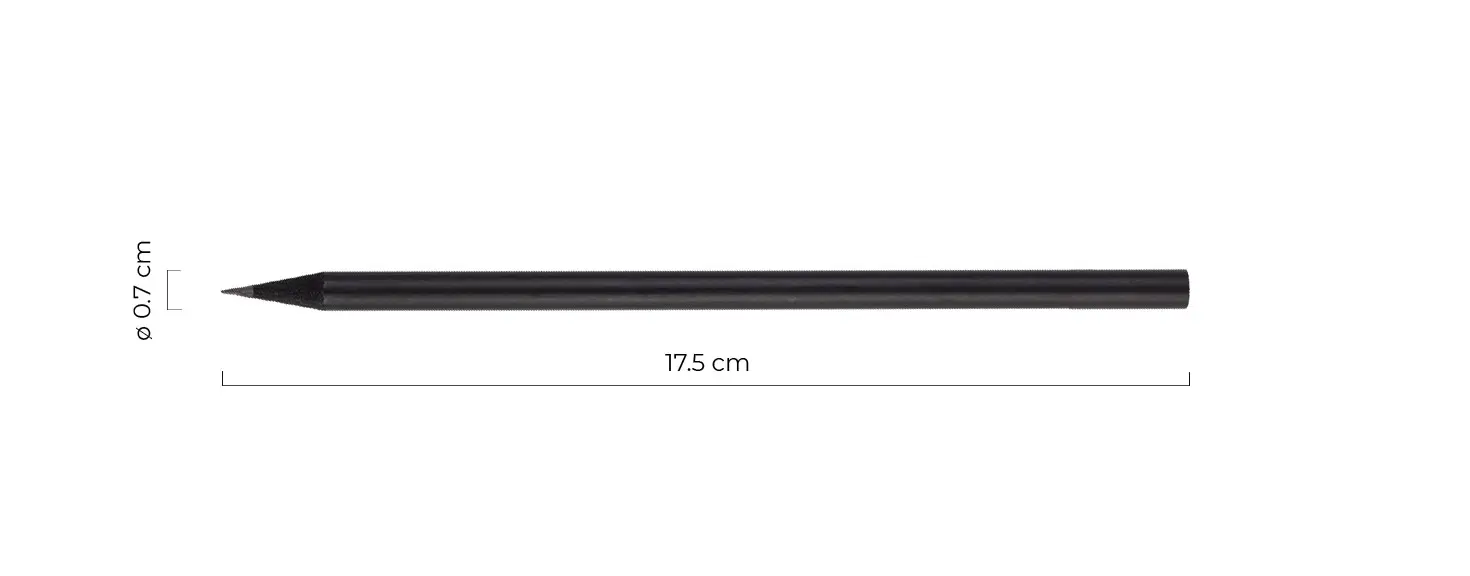 Drvena olovka Blacky - dimenzije
