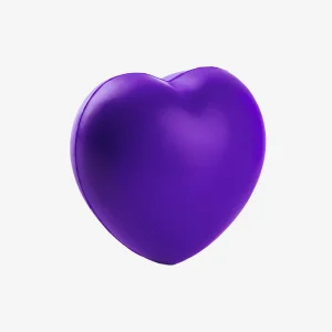 Antistres loptica Heart - ljubičasta