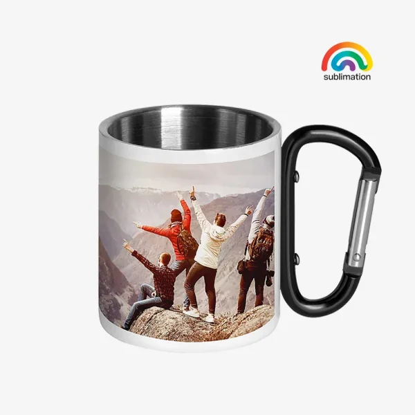 Metalna šalica Hike Subli - crna print