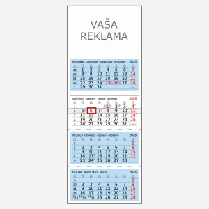 4-dijelni poslovni kalendar 2026