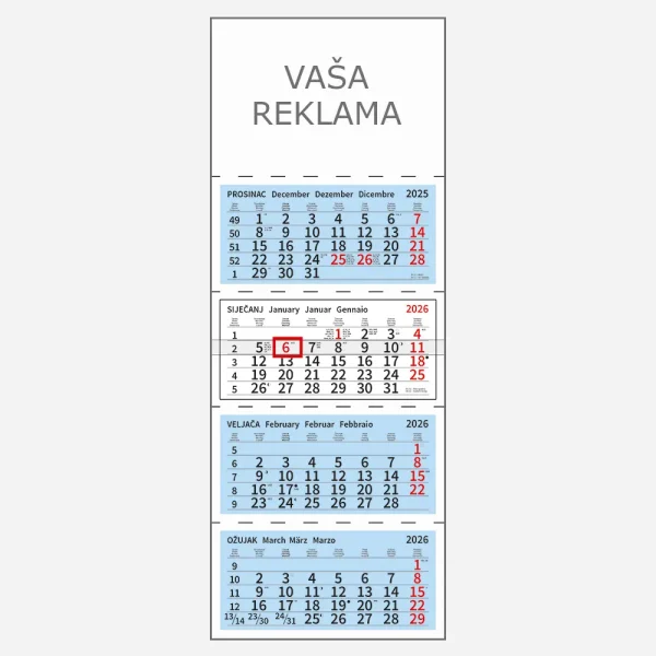 4-dijelni poslovni kalendar 2026 4-dijelni poslovni kalendar 2026