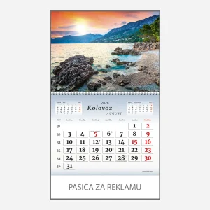 Zidni kalendar Čudesna Hrvatska 2026 – kolovoz