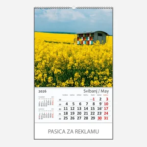 Zidni kalendar Hrvatska / Croatia 2026 – svibanj