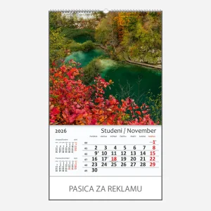 Zidni kalendar Hrvatska / Croatia 2026 – studeni