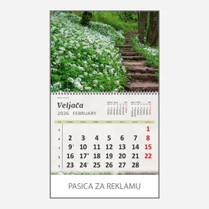 Zidni kalendar Hrvatski krajolici 2026 – veljača