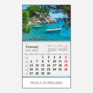 Zidni kalendar Hrvatski krajolici 2026 – travanj