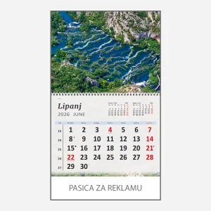 Zidni kalendar Hrvatski krajolici 2026 – lipanj