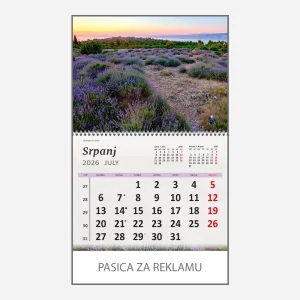 Zidni kalendar Hrvatski krajolici 2026 – srpanj