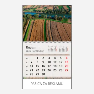 Zidni kalendar Hrvatski krajolici 2026 – rujan
