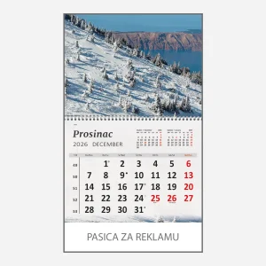 Zidni kalendar Hrvatski krajolici 2026 – prosinac