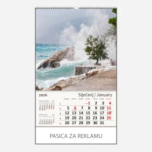 Zidni kalendar Jadransko more 2026 – siječanj