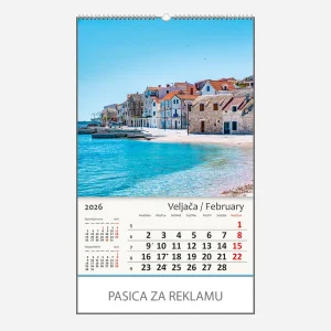 Zidni kalendar Jadransko more 2026 – veljača
