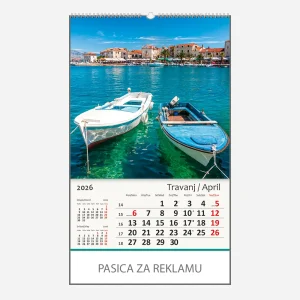 Zidni kalendar Jadransko more 2026 – travanj