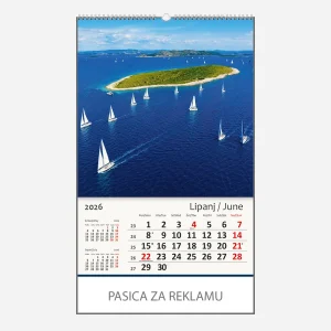 Zidni kalendar Jadransko more 2026 – lipanj