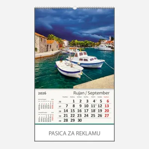 Zidni kalendar Jadransko more 2026 – rujan
