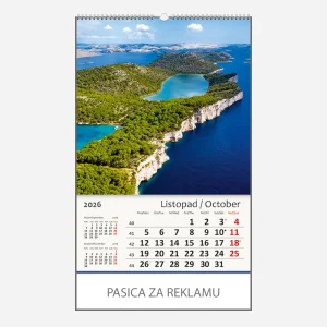 Zidni kalendar Jadransko more 2026 – listopad