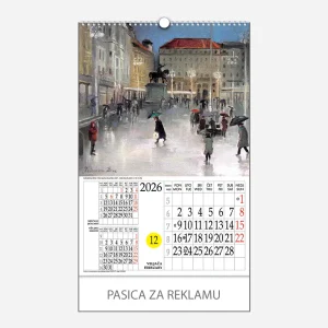 Kalendar s rotacijskim krugom Katarina Henc - Zagreb 2026 - veljača