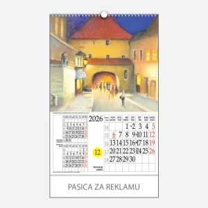 Kalendar s rotacijskim krugom Katarina Henc - Zagreb 2026 - travanj