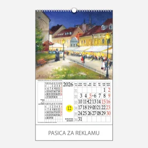 Kalendar s rotacijskim krugom Katarina Henc - Zagreb 2026 - kolovoz