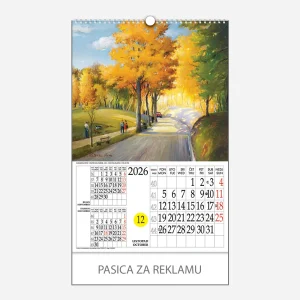 Kalendar s rotacijskim krugom Katarina Henc - Zagreb 2026 - listopad