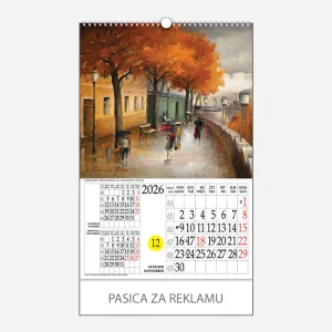 Kalendar s rotacijskim krugom Katarina Henc - Zagreb 2026 - studeni