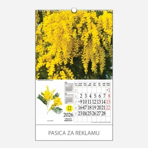 Kalendar s rotacijskim krugom Ljekovito bilje 2026 - veljača