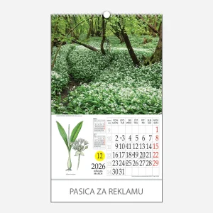 Kalendar s rotacijskim krugom Ljekovito bilje 2026 - ožujak