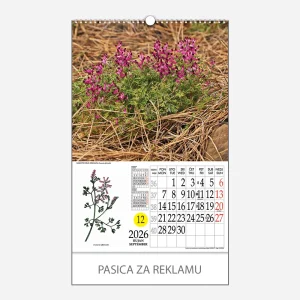 Kalendar s rotacijskim krugom Ljekovito bilje 2026 - rujan