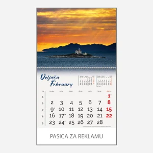 Zidni kalendar Obala i more 2026 – veljača