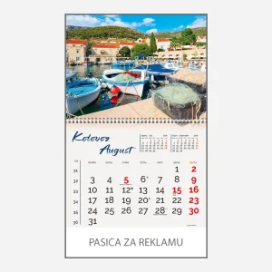 Zidni kalendar Obala i more 2026 – kolovoz