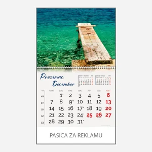 Zidni kalendar Obala i more 2026 – prosinac