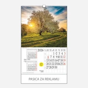 Kalendar s rotacijskim krugom Priroda nas zove 2026 - travanj