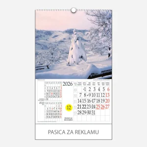 Kalendar s rotacijskim krugom Priroda nas zove 2026 - prosinac