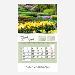 Zidni kalendar Vrtne oaze 2026 – ožujak