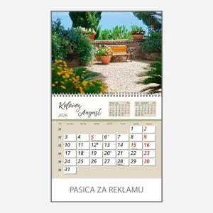 Zidni kalendar Vrtne oaze 2026 – kolovoz
