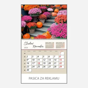 Zidni kalendar Vrtne oaze 2026 – studeni