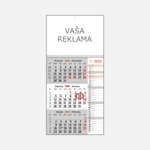 Tromjesečni poslovni kalendar Memo 2026