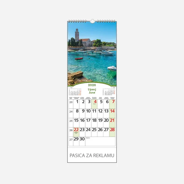 Kalendar uski Čarobna Hrvatska 2026 – lipanj