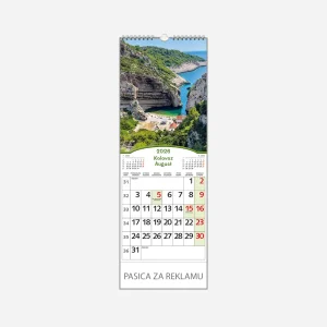 Kalendar uski Čarobna Hrvatska 2026 – kolovoz