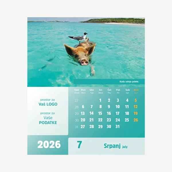 Stolni CD kalendar Arka 2026 – srpanj