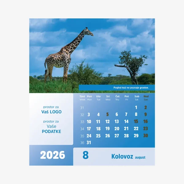 Stolni CD kalendar Arka 2026 – kolovoz