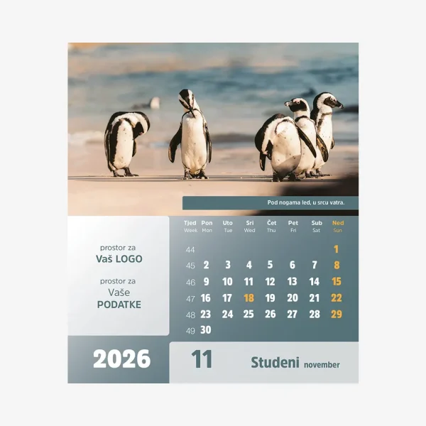 Stolni CD kalendar Arka 2026 – studeni
