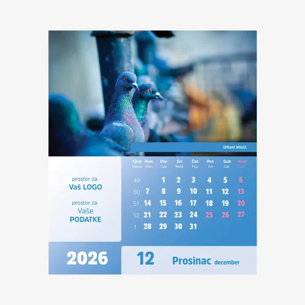 Stolni CD kalendar Arka 2026 – prosinac