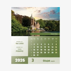 Stolni CD kalendar Europa 2026 – ožujak