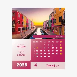 Stolni CD kalendar Europa 2026 – travanj