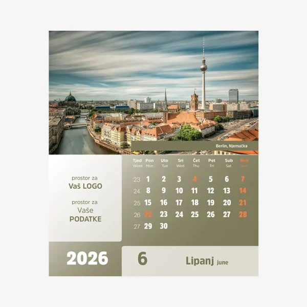 Stolni CD kalendar Europa 2026 – lipanj