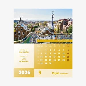 Stolni CD kalendar Europa 2026 – rujan