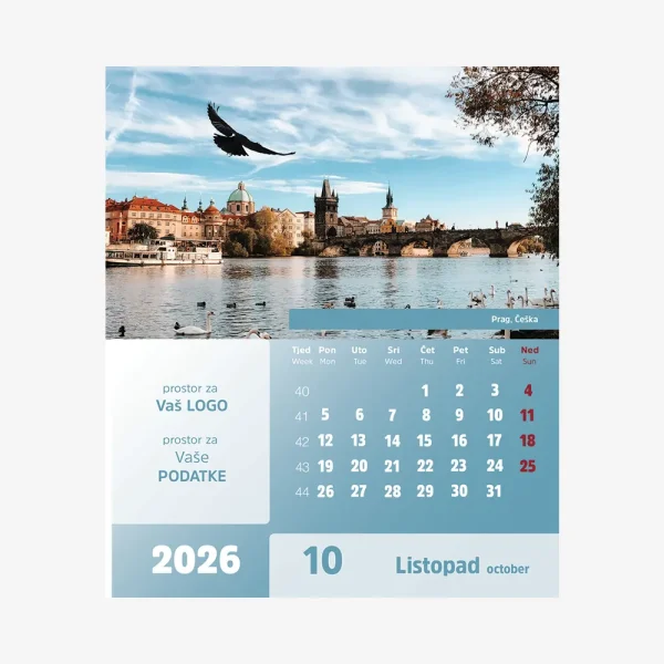 Stolni CD kalendar Europa 2026 – listopad